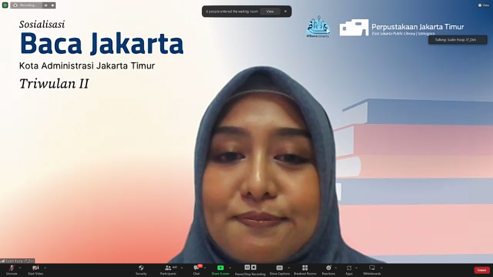 Sosialisasi Baca Jakarta Triwulan II Tahun 2023